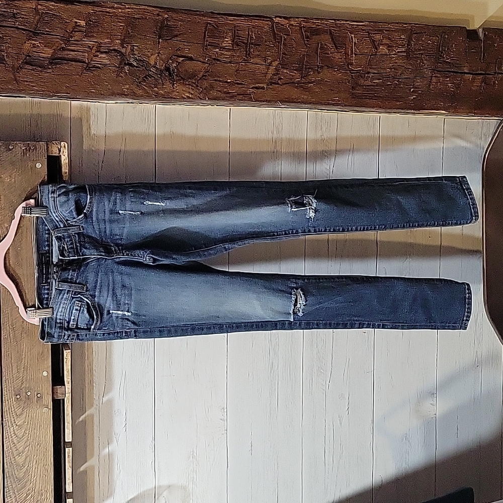 Flying Monkey platinum distressed skinny jeans. Size 24.